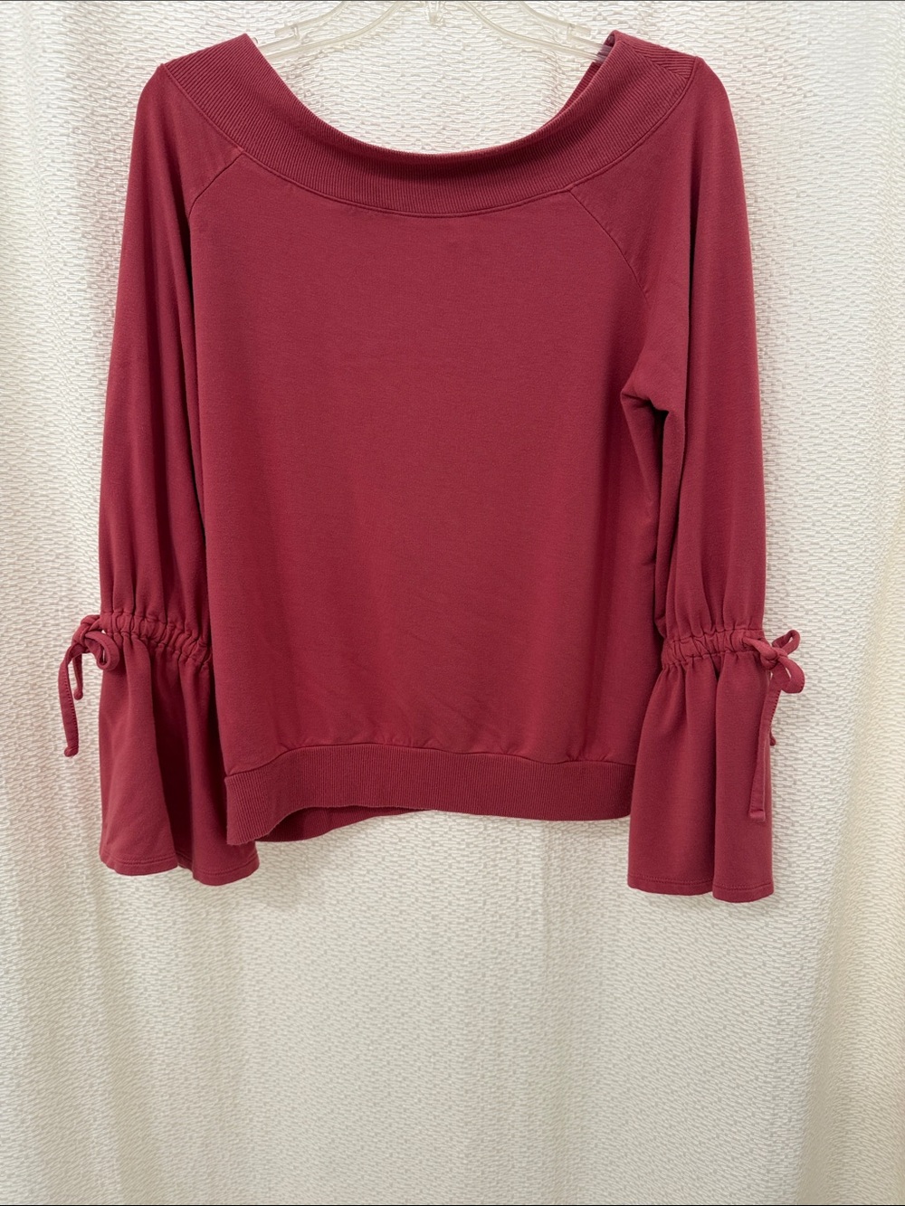 Boatneck Bell Sleeve Sweater in Dusty Rose